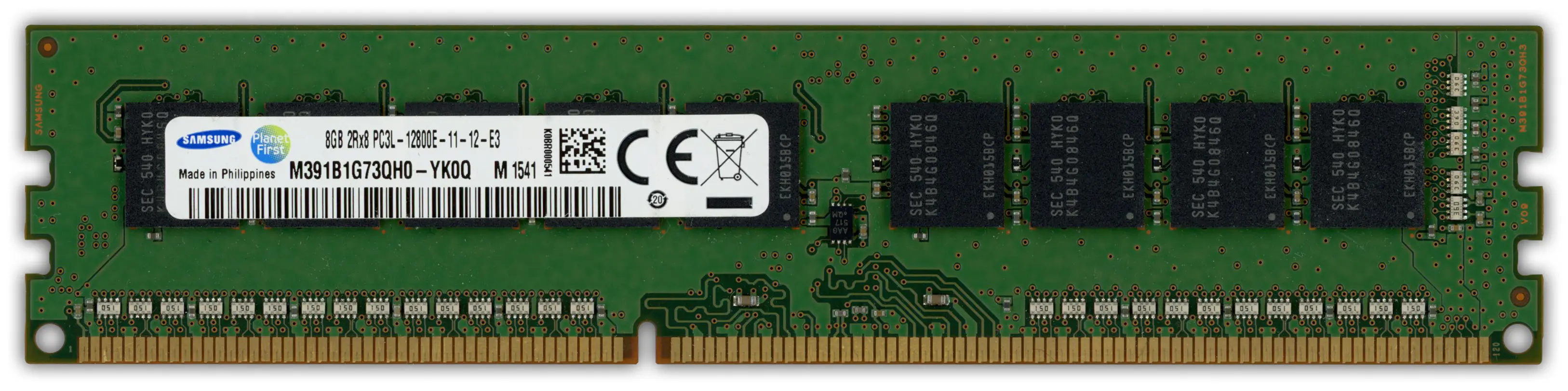 Samsung 8GB RAM-Modul DDR3 1333 MHz PC3-10600E UDIMM ECC, refurbished
