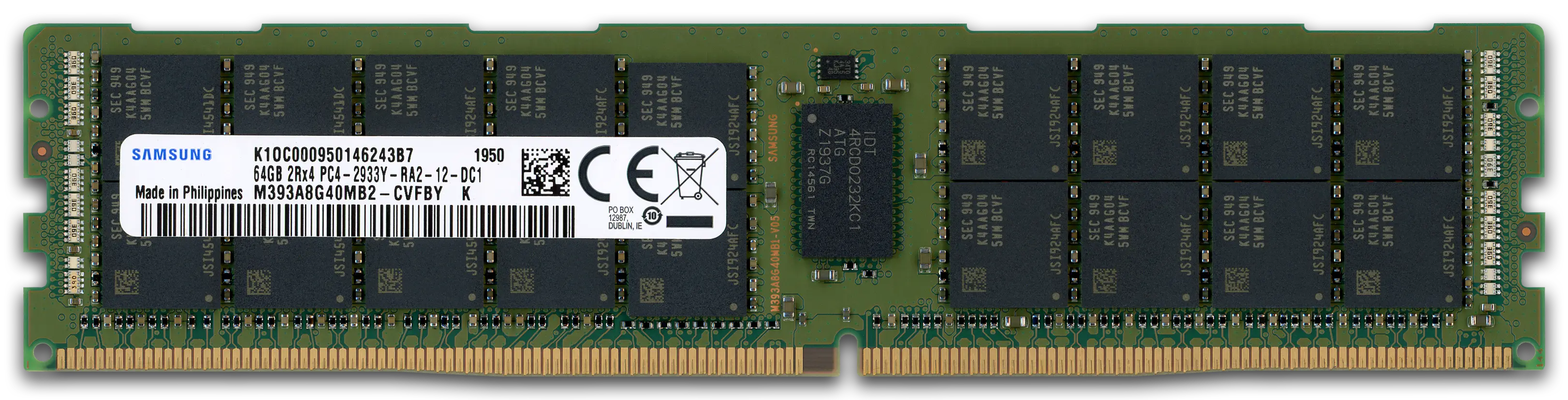 Samsung 64GB RAM-Modul DDR4 2933 MT/s PC4-2933Y-R RDIMM ECC