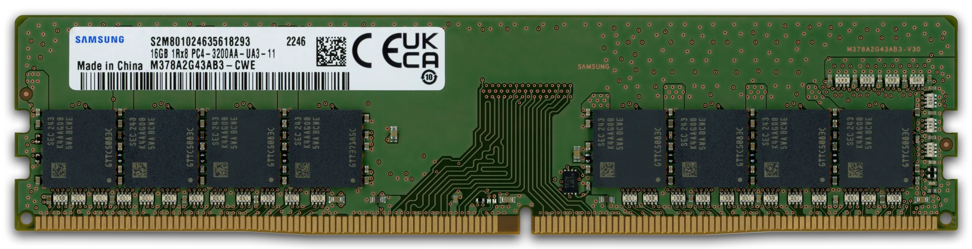 Samsung 16GB RAM-Modul DDR4 3200 MT/s PC4-3200AA-U UDIMM non ECC
