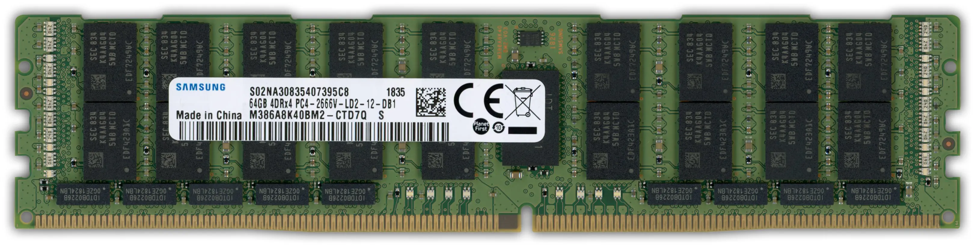 Samsung 64GB RAM-Modul DDR4 2666 MT/s PC4-2666V-L LRDIMM ECC