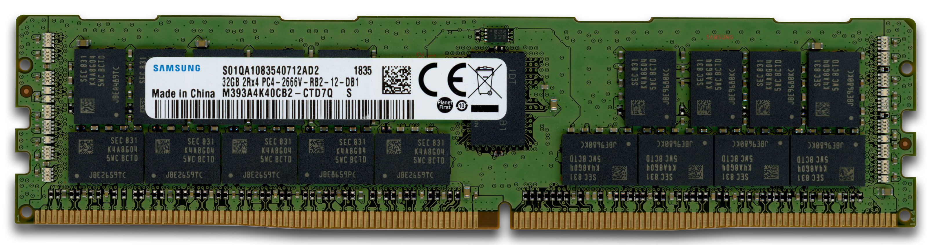Samsung 32GB RAM-Modul DDR4 2666 MT/s PC4-2666V-R RDIMM ECC