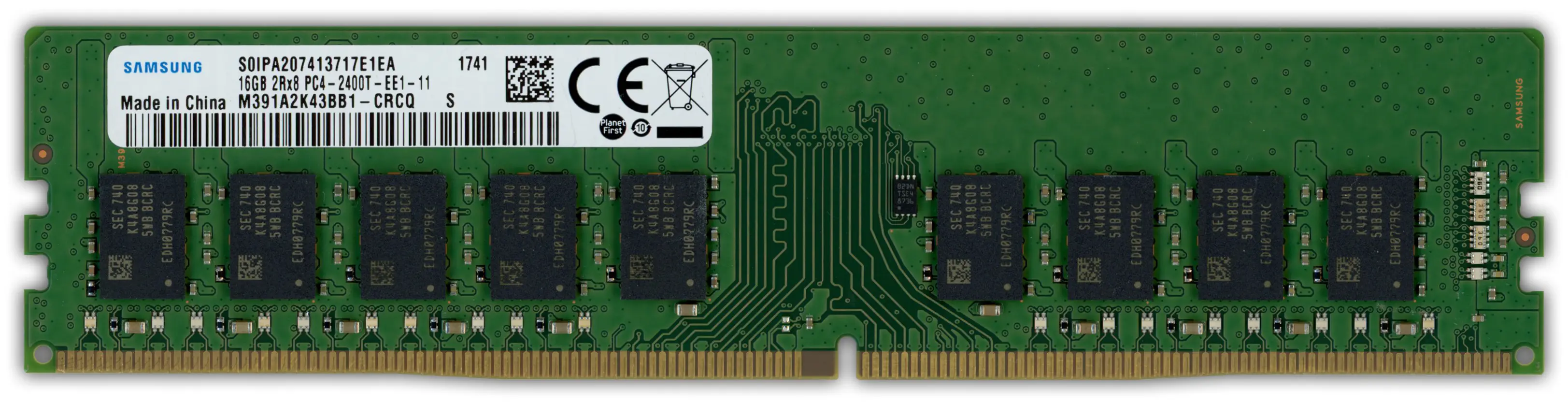 Samsung 16GB RAM-Modul DDR4 2400 MT/s PC4-2400T-E UDIMM ECC