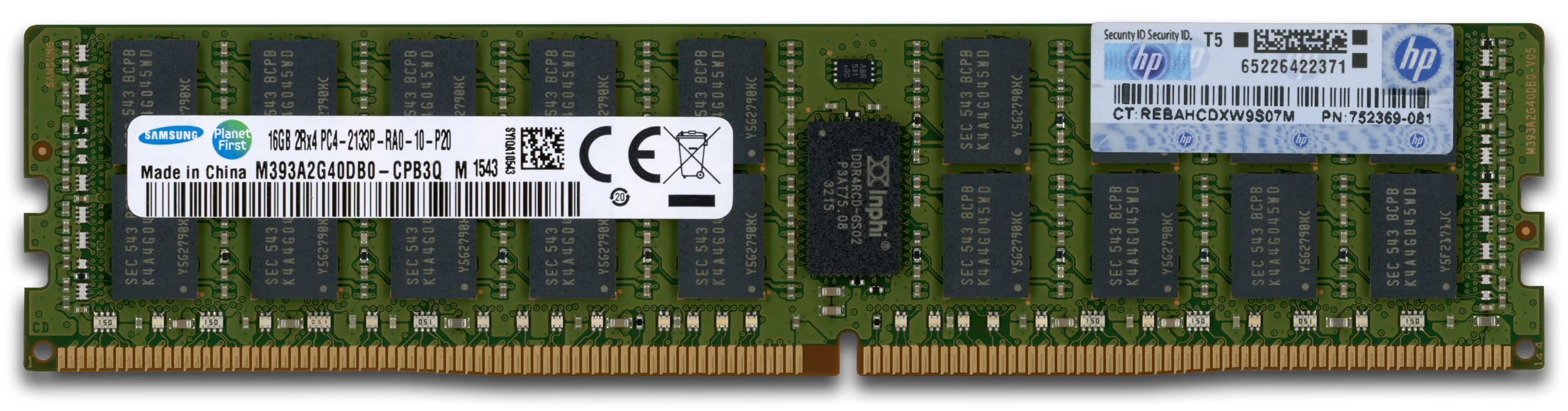 HPE 16GB RAM-Modul DDR4 2133 MT/s PC4-2133P-R RDIMM ECC 726719-B21, refurbished
