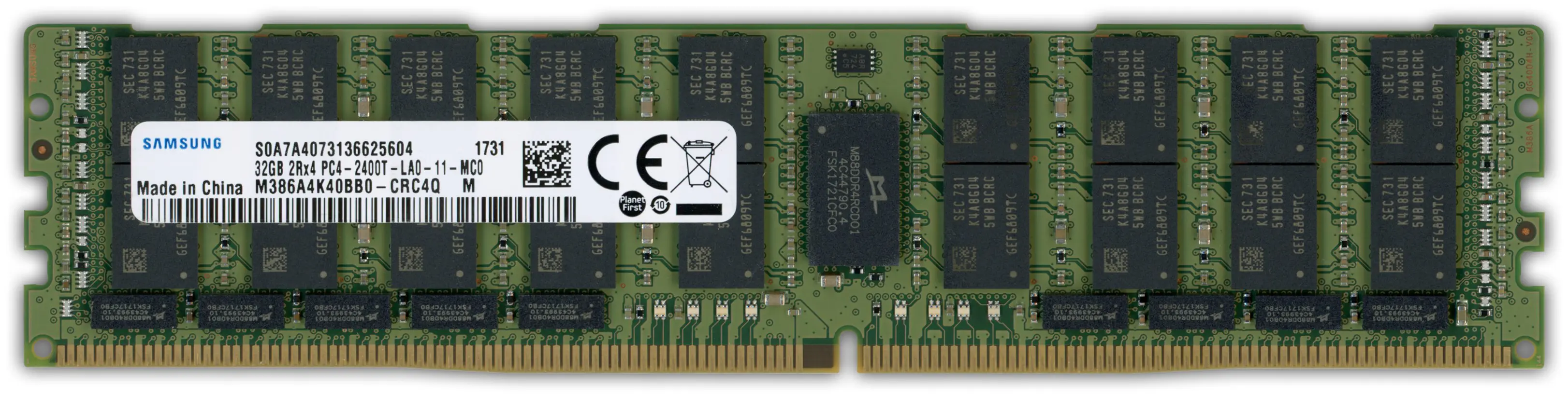 Samsung 32GB RAM-Modul DDR4 2400 MT/s PC4-2400T-L LRDIMM ECC, refurbished